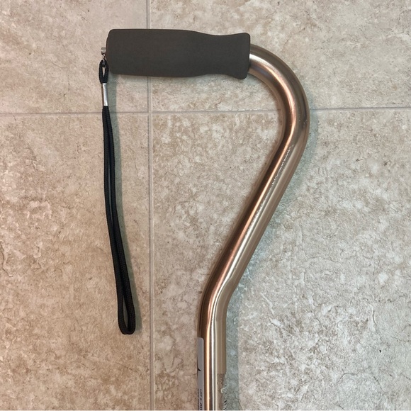 Midline Off Set Handle Bronze Aluminum Adjustable Cane Supports 250Lbs. - Picture 3 of 8